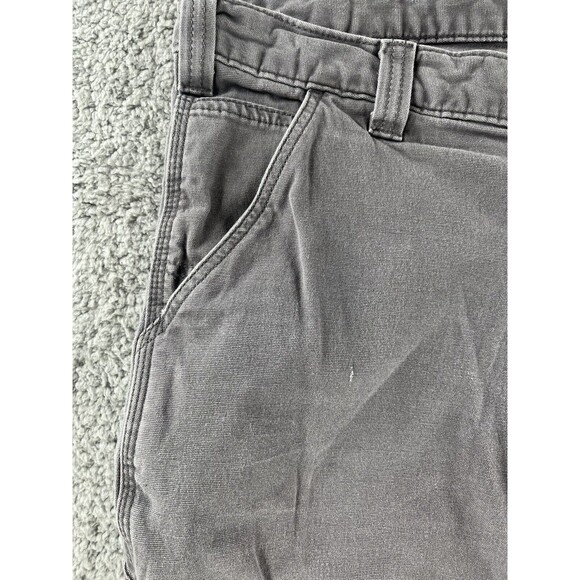 Carhartt Utility Carpenter Relaxed Fit Pants Mens 42x32 Gray Work Pockets Canvas - Picture 5 of 10